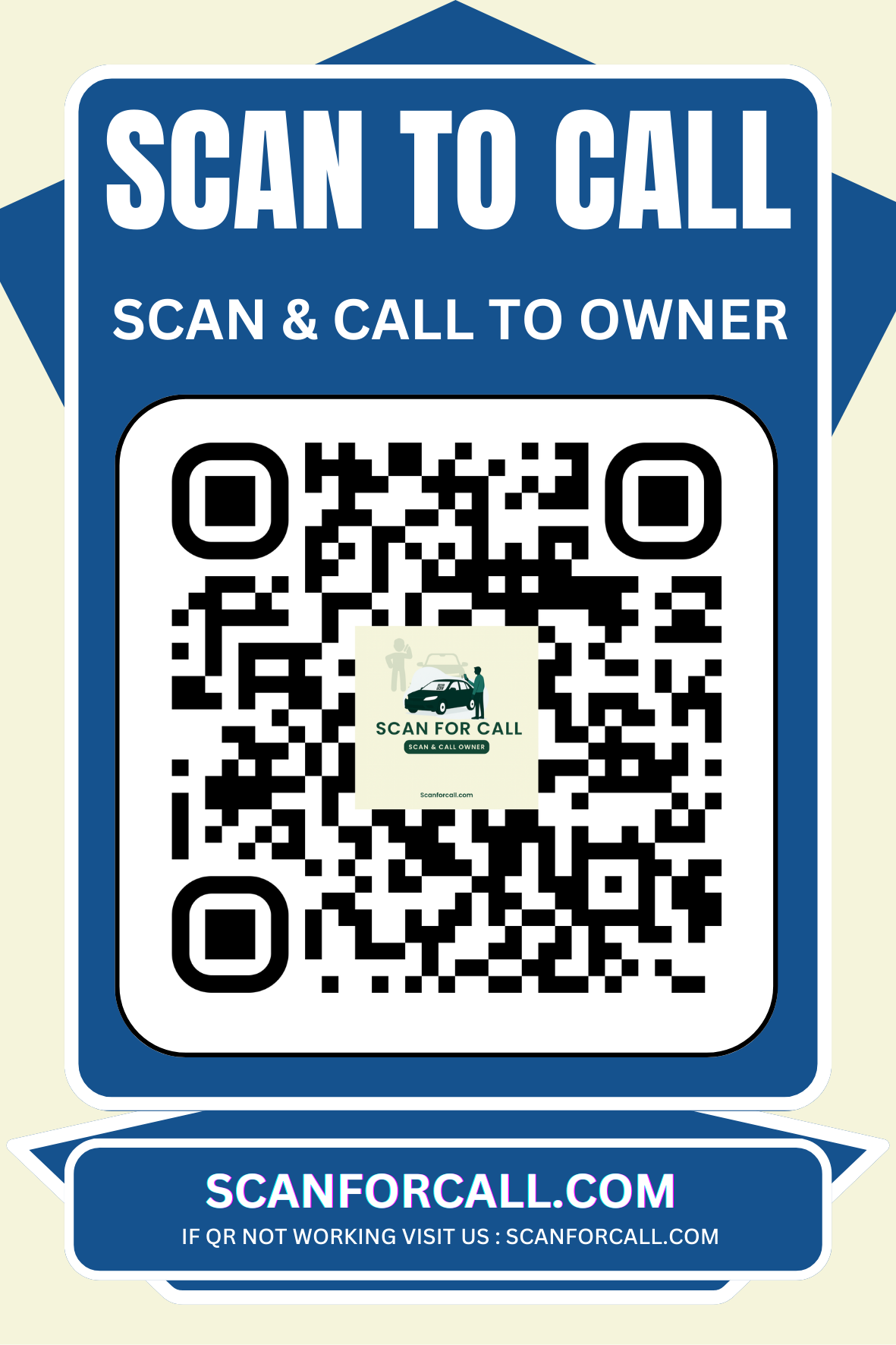 Car Safety QR Combo - Front + Rear Contact Stickers - Image 3