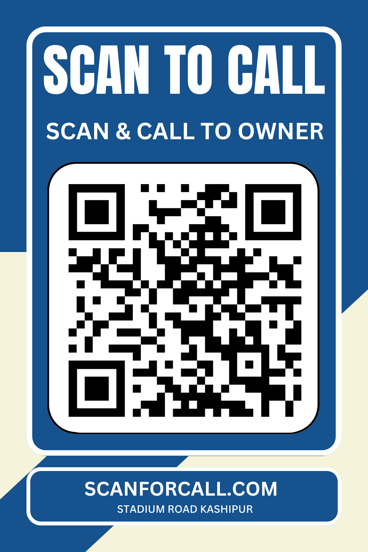 Car Safety QR Combo - Front + Rear Contact Stickers - Image 2